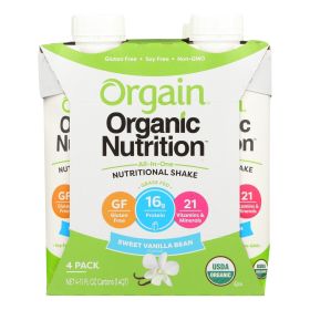 Orgain Organic Nutrition Shake - Vanilla Bean - 11 Fl Oz - Case Of 12