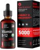 Vitamin B12 Liquid Drops Sublingual 5000mcg Methyl Methylcobalamin Supplements for Women and Men Mood & Energy Booster Methylated B 12 for Metabolism