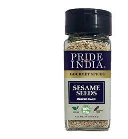 Pride of India ‚Äì Sesame Seed Whole ‚Äì Unhulled & Fresh ‚Äì Keto-Friendly/Gluten-Free ‚Äì Rich in Dietary Fiber - Ideal Seasoning for Salads/Sweets/