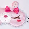 [Pink Temptation] Embroidered Applique Eye Shade / Sleeping Mask Cover / Sleep Blinder (7.9*3.1)