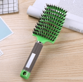 Hairbrush Anti Klit Brushy Haarborstel Women Detangler Hair Brush Bristle Nylon Scalp Massage  Teaser Hair Brush Comb (Option: Green-Brush-2pc)