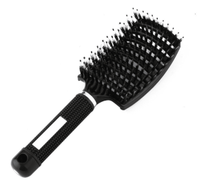 Hairbrush Anti Klit Brushy Haarborstel Women Detangler Hair Brush Bristle Nylon Scalp Massage  Teaser Hair Brush Comb (Option: Black-Brush-1pc)