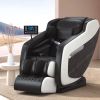 Massage chair, full body zero gravity recliner, with hip heating, foot massage and air massage system, suitable for mom/dad (pure black).