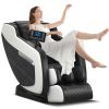 Massage chair, full body zero gravity recliner, with hip heating, foot massage and air massage system, suitable for mom/dad (pure black).