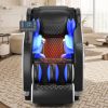 Massage chair, full body zero gravity recliner, with hip heating, foot massage and air massage system, suitable for mom/dad (pure black).