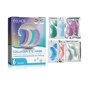 EELHOE Collagen Eye Mask Removes Fine Lines And Dark Circles Hydrating And Firming Lift Crystal Eye Mask (Option: 2PCS)